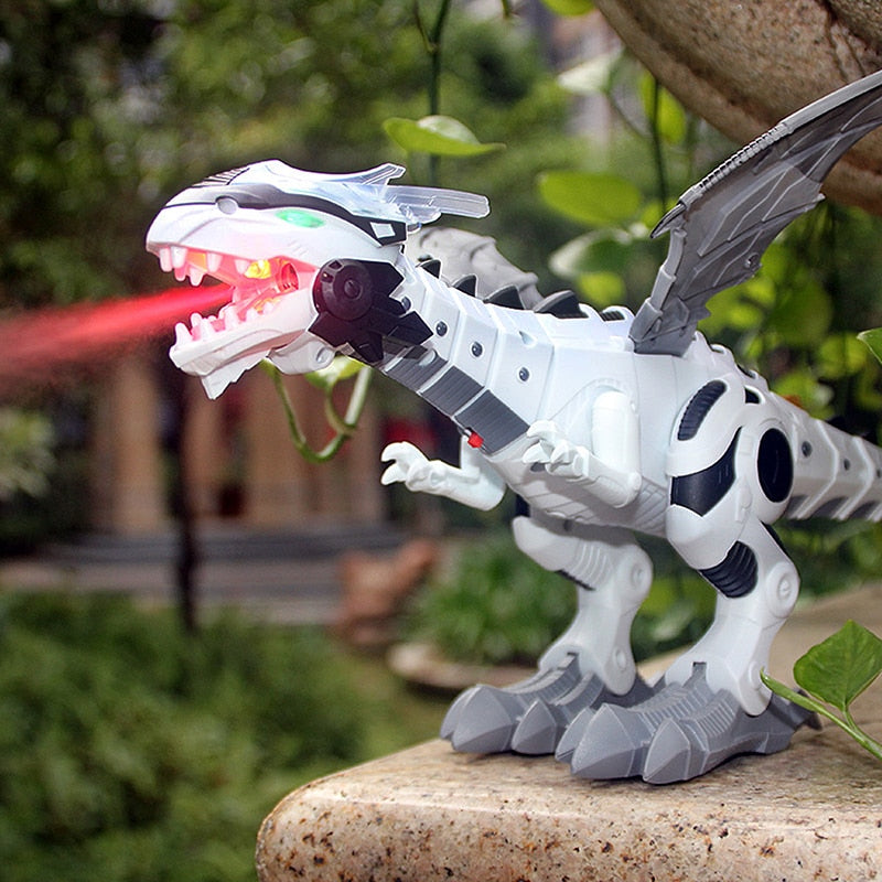 Big Spray Dinosaurs Robot Pterosaurs Cartoon Walking Swing Animal Model Electronic Intelligent Dinosaurio Toys Gift For Children